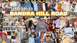 ₹1000 Shopping Challenge RanjanaRaiVlogs  Bandra Hill Road Shopping  Street Shopping in Mumbai [upl. by Hanafee866]