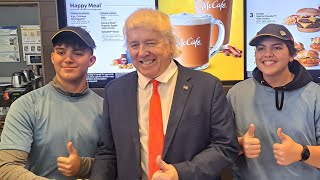 Donald Trump visits another McDonalds in Milwaukee Wisconsin [upl. by Harifaz]