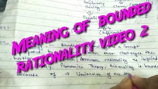 meaningbounded rationality in decision making concept [upl. by Sharlene236]