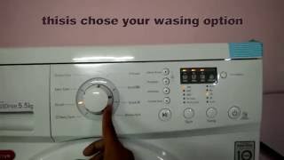 LG WASHING MACHINE  lg front load washing machine demo [upl. by Allenrac535]