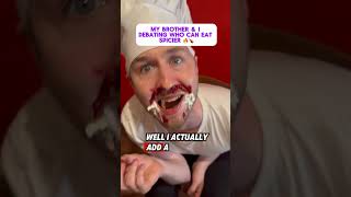 Hot Ones 😅 🔥🍗 Debate who can eat spicier fyp irishcomedy sketch comedy funny lol memes l [upl. by Marybeth]