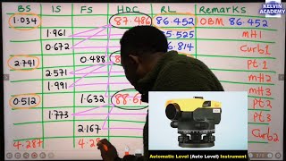 How to Calculate Height of Collimation HOC amp Rise and Fall Methods for Site Engineering Surveying [upl. by Earehs]