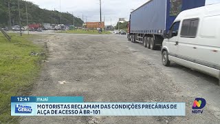 Moradores de do bairro Cordeiros enfrentam dificuldades para acessar a BR101 [upl. by Oirtemed]