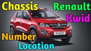 Renault Kwid Chassis Number location  VIN Number Location [upl. by Ailelc]