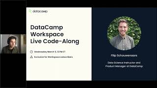 DataCamp Workspace Live CodeAlong [upl. by Condon]