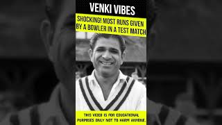 Shocking Most Runs Given By A Bowler In A Test Match shorts venkivibes interestingfacts cricket [upl. by Drofub]