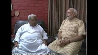 Shri Narendra Modi meeting former Gujarat CM Keshubhai Patel after results of 2012 Gujarat Elections [upl. by Adnaloj]