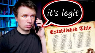 Scottish expert says Established Titles is NOT a scam [upl. by Arahahs]