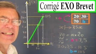 Fonction linéaire  Exo corrigé du brevet et rappels de Maths 3e [upl. by Yssenhguahs927]