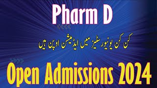 Pharm D Admissions 2024 D Pharm Admissions 2024  Eligibility  Fee Structure  Admission 2024 [upl. by Courtund]