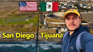 Así es La Frontera más Transitada del Mundo  Tijuana México San Diego USA 🤯 [upl. by Etam]