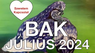 ♑️Bak Július 2024 ❤️Arany lehetőség újrakezdés ❤️ Szerelem Kapcsolat Tarot Jóslás [upl. by Leksehcey]