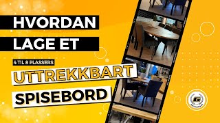 Uttrekkbart spisebord  Gustavsen AS [upl. by Jaycee]