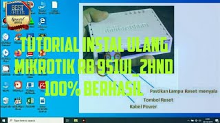 tutorial cara instal ulang mikrotik rb 951ui2HnD mantap 100 berhasil mengunakan netinstalltutoria [upl. by Koosis]