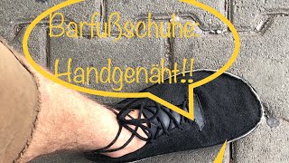 DIY Leder Sneaker Barfußschuhe Mokassin [upl. by Doownelg]