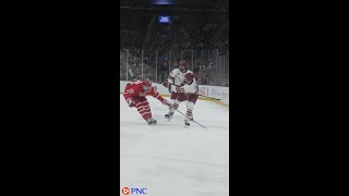 Boston College Will Smith Scores Bar Down Goal Against BU In Hockey East Championship [upl. by Ardie]