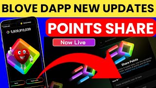 Blove Dapp Points Share Live  blove dapp points share kaise kare  blove dapp new update [upl. by Fania]