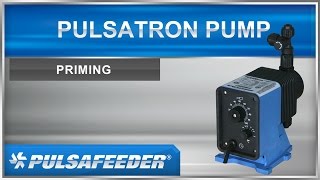 Pulsafeeder PULSAtron Series Metering Pumps  Priming your pump [upl. by Carnahan]