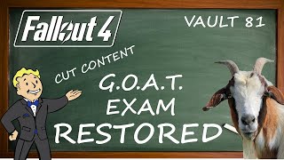 Fallout 4 Lore CUT CONTENT GOAT Exam  Vault 81 Fully Restored Scene [upl. by Ehcropal]