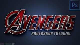 Avengers Text Style — Photoshop Tutorial [upl. by Liahkim]