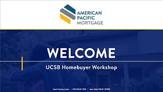 UCSB Homebuyer Workshop  November 2024 [upl. by Ayahsal]