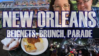 New Orleans 2023 Cafe Beignet French Quarter Court Of Two Sisters Jazz Brunch Chewbacchus Parade [upl. by Dat]