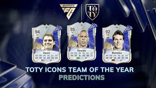 EA SPORTS FC 24 Predictions Team of the Year TOTY ICONS 2023 [upl. by Esirtal]