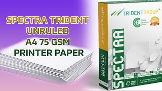 SPECTRA Trident Unruled A4 75 gsm Printer Paper [upl. by Killion]