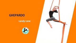 Tessuto aereo principianti Ghepardo dal nodo piede Aerial Silk beginners candy cane from footlock [upl. by Adierf]