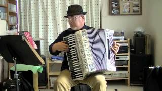 One Cryptomeria of Parting （別れの一本杉）Accordeon Solo Tatsuo Kubo [upl. by Lucania]