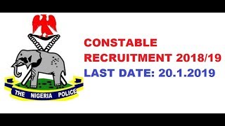 Nigeria Police Force Recruitment 2018 Constable Portal Login policerecruitmentng [upl. by Baecher]