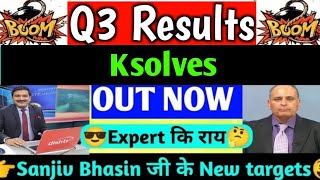 ksolves Q3 results 2024  ksolves share latest news  ksolves share  ksolves share target news [upl. by Ahsikym]