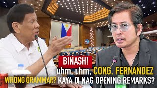 GANITO SI PRESIDENT DUTERTE SUMAGOT SA TANONG NI CONG FERNANDEZ DURING QUADCOMM HEARING duterte [upl. by Beal]