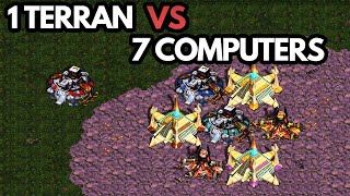 1 Terran vs 7 Computers Starcraft Remastered [upl. by Arec]