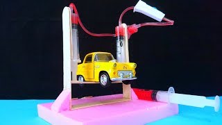 Şırınga İle Otolift Nasıl Yapılır  Teknoloji Tasarım  How To Make a Car Service Lift [upl. by Fawcett]