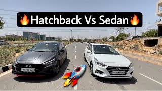 Hyundai I20 NLine Vs Hyundai Verna 16 Drag Race🚀Most Demanding Race🔥 [upl. by Lorollas]