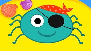 Itsy Bitsy Spider Song w Pirates Nursery Rhymes and Kids Songs  Twinkle Little Songs [upl. by Appel]