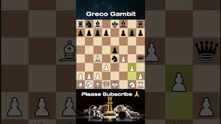 Greco Gambit chesstrap chessgame chesstactics pleasesubscribe [upl. by Anid136]