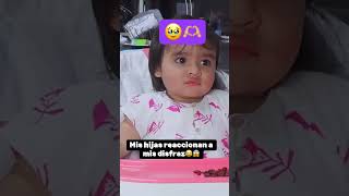 Los feria mis hijas reaccionan a mi disfraz🥹 adriana dúo isabel [upl. by Togram157]