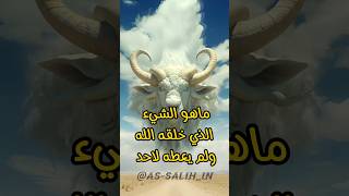 ماهو الشيء الوحيد الذي خلقه الله ولم يعطه لاحد [upl. by Nosnek]