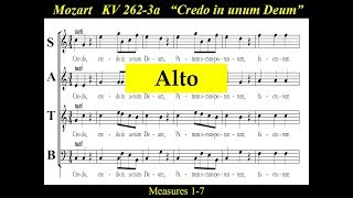 Mozart KV2623A Alto  Credo  Credo in unum Deum  Missa Longa [upl. by Anauqes]