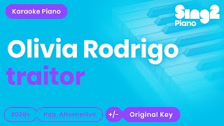 Olivia Rodrigo  traitor Piano Karaoke [upl. by Wright956]