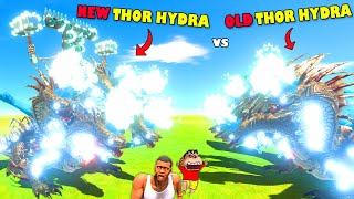 NEW UNDEFEATED THOR HYDRA vs OLD THOR HYDRA ARMY in Animal Revolt Battle Simulator  CHOP SHINCHAN [upl. by Auoz]