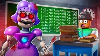 ROBLOX ESCAPE MISS ANITRONS DETENTION Scary Obby [upl. by Illek]