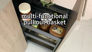 WELLMAX kitchen storage basket pull out drawer basket multipurpose spice rack kitchenbaskets [upl. by Darreg]