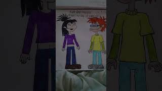 My Rugrats drawings Kimi and Chuckie Finster as young adults 😀🙂🤓👩🏻🧑🏼‍🦰👫👕👖👟🥾 👛 🚗 [upl. by Eatnuhs]