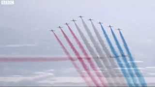 Red Arrows Olympic Opening Ceremony FlyPast  270712 [upl. by Yreffeg]