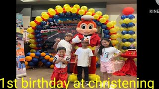 1ST BIRTHDAY AND CHRISTIAN CHRISTENING SA AKING APO BEST MOMENT EVER [upl. by Draillih379]