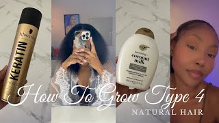 GROW LONG TYPE 4 NATURAL HAIR WITH THESE EASY TIPS  MAINTAIN YOUR SILK PRESS AT HOME ✨ [upl. by Lau]