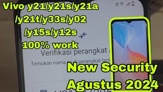 VIVO Y21Y21SY21AY21TY33SY02Y15SY12S FRP BYPASS  UPDATE 12 AGUSTUS 2024  WITHOUT PC vivo [upl. by Anairdna]